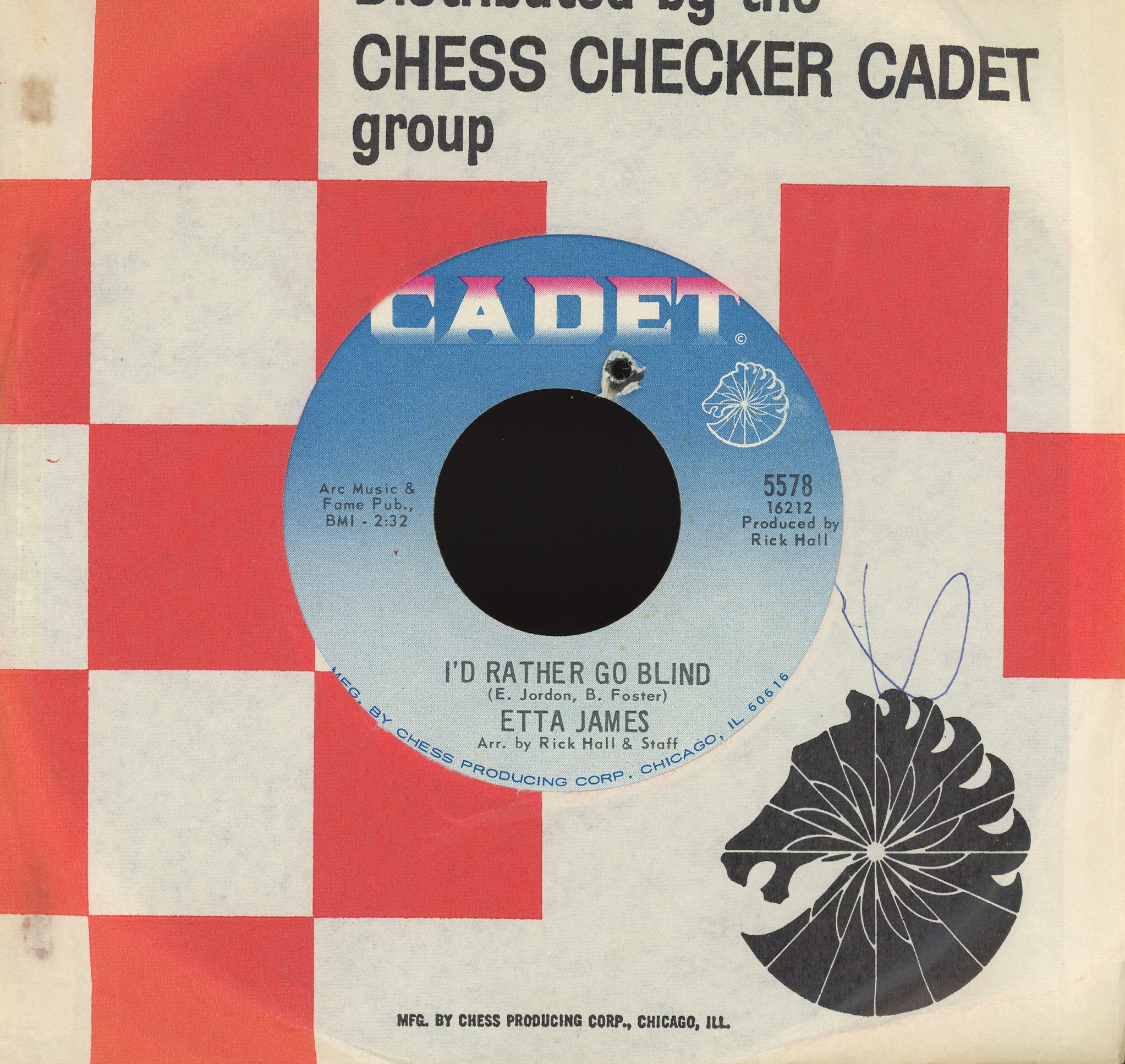 Etta James - Tell Mama / I'd Rather Go Blind on Cadet Soul 45