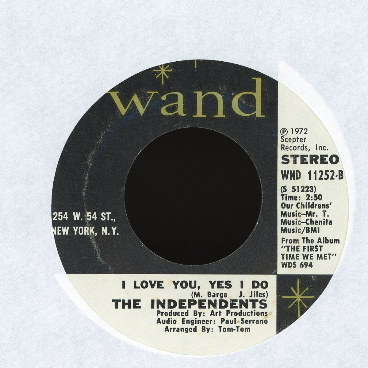 The Independents - Leaving Me / I Love You, Yes I Do on Wand Northern Soul 45