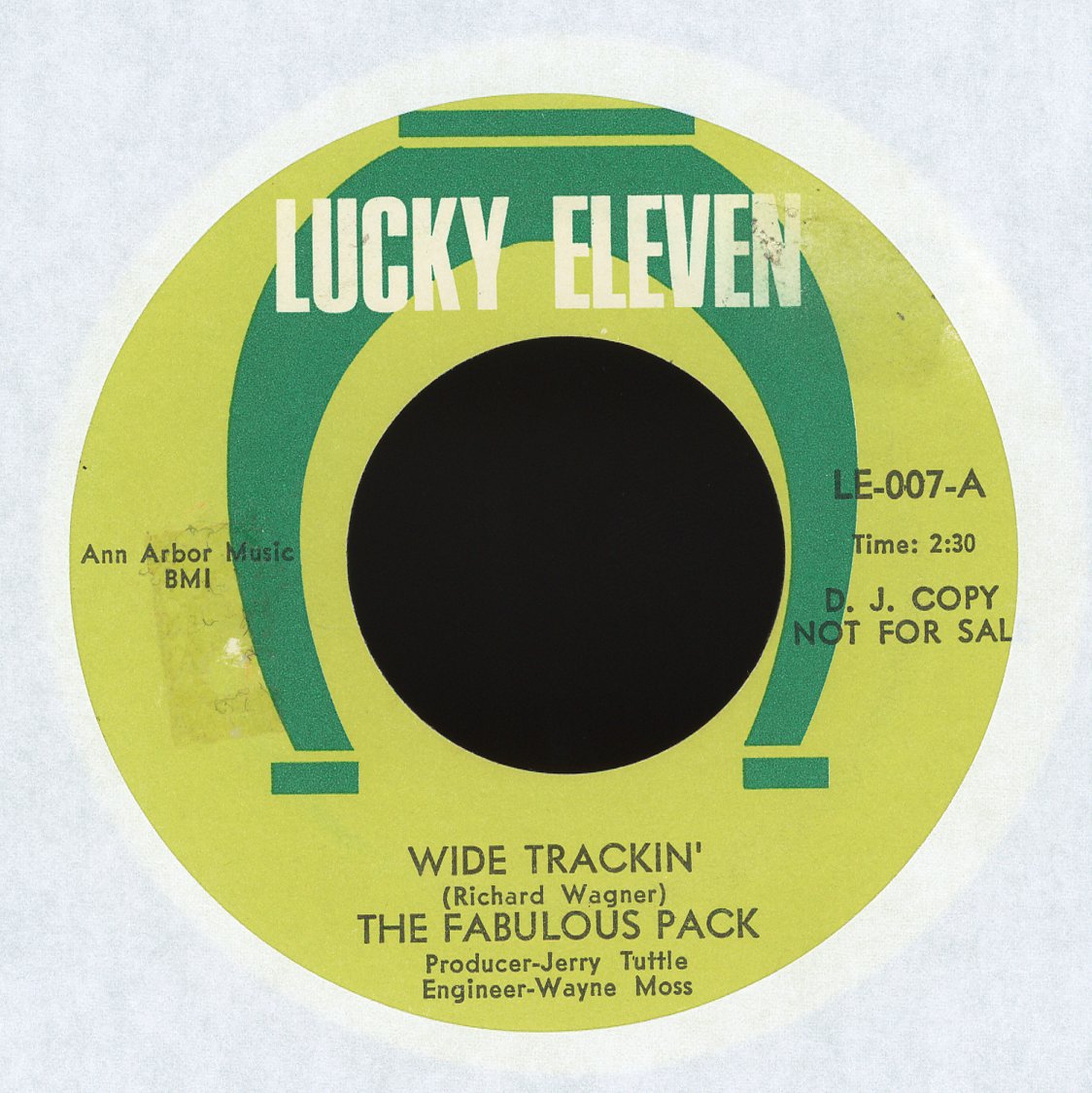 The Fabulous Pack - Wide Trackin' on Lucky Eleven Garage 45