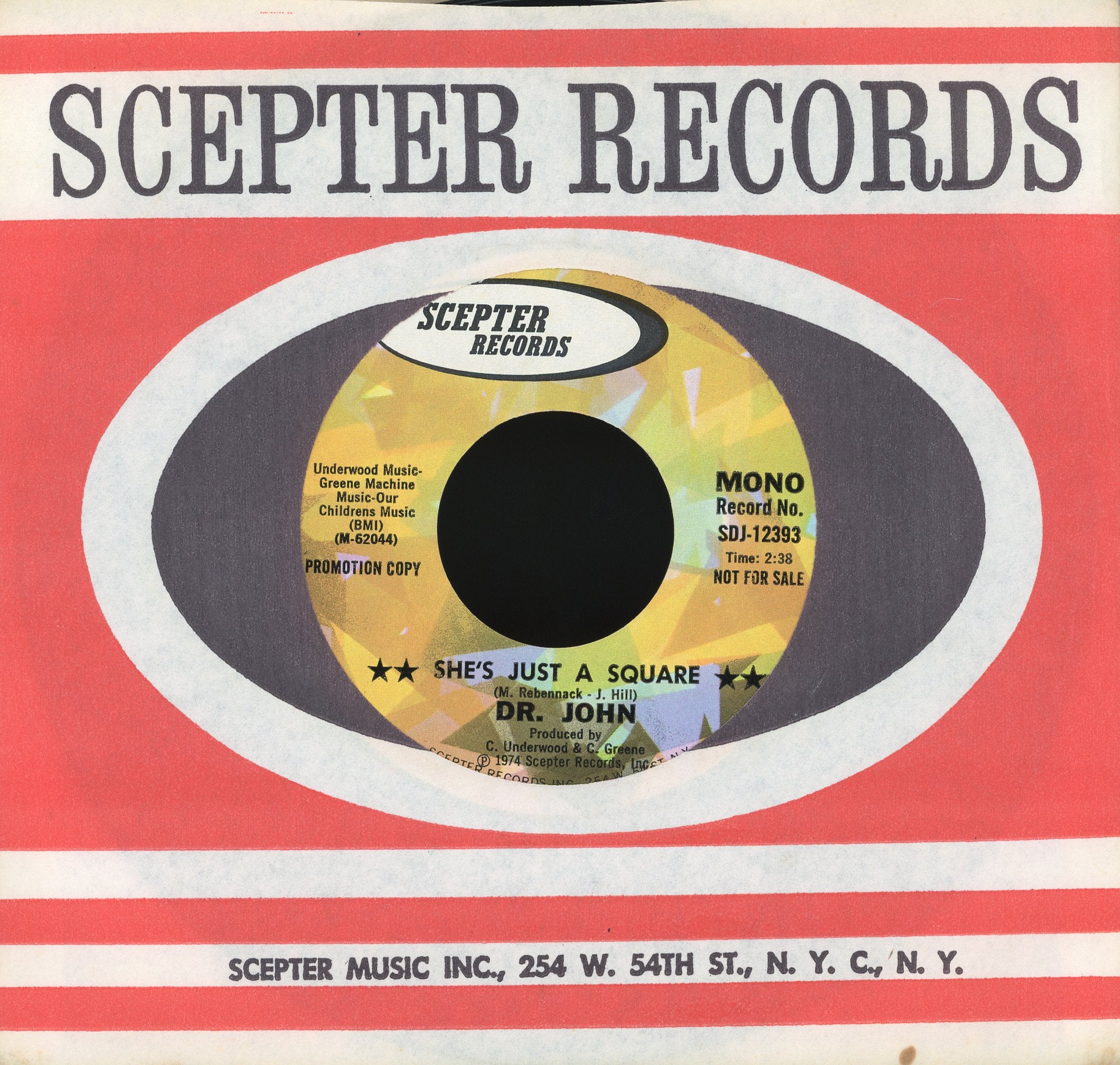 Dr. John - She's Just A Square on Scepter Records Promo R&B 45