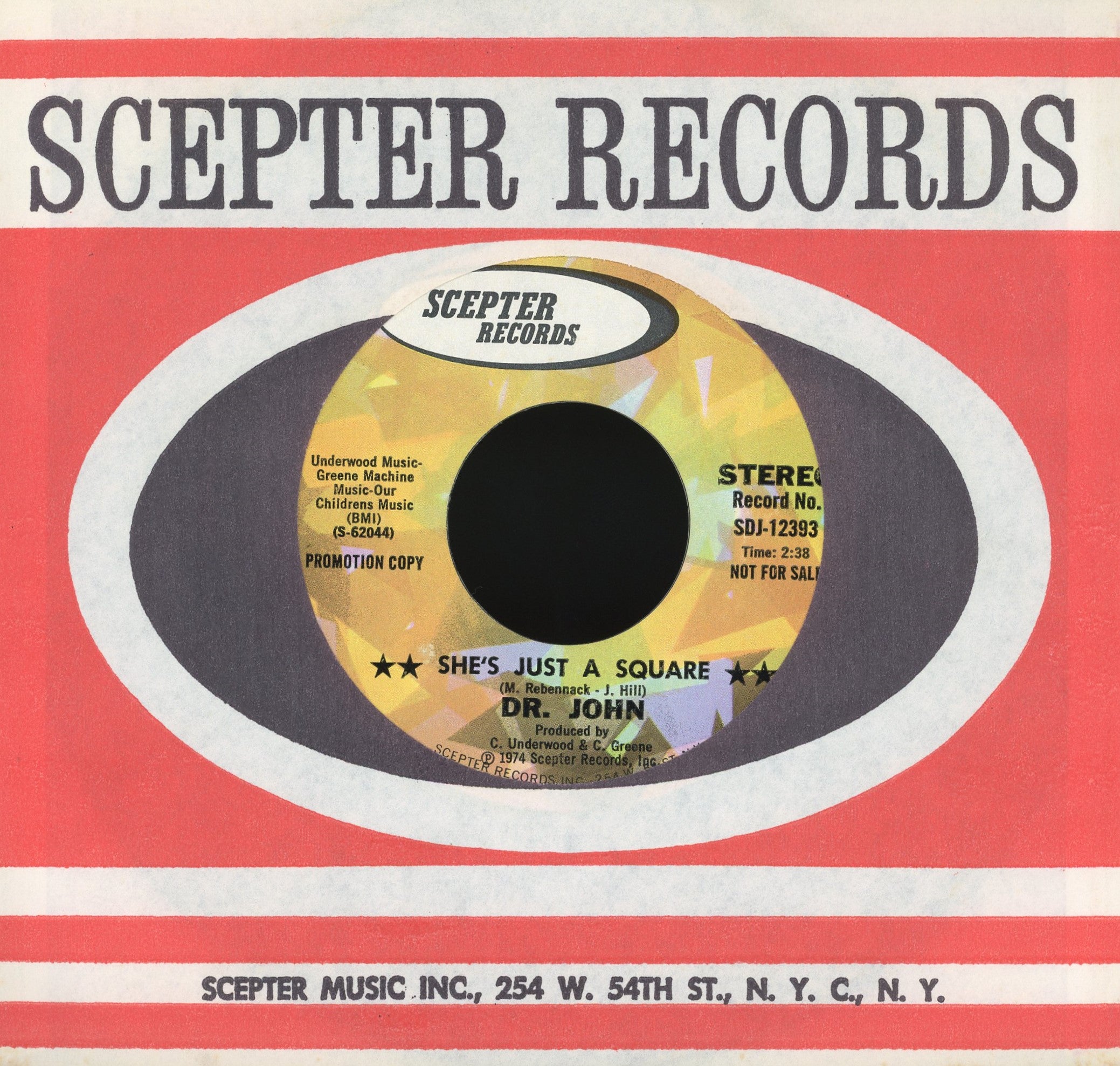 Dr. John - She's Just A Square on Scepter Records Promo R&B 45