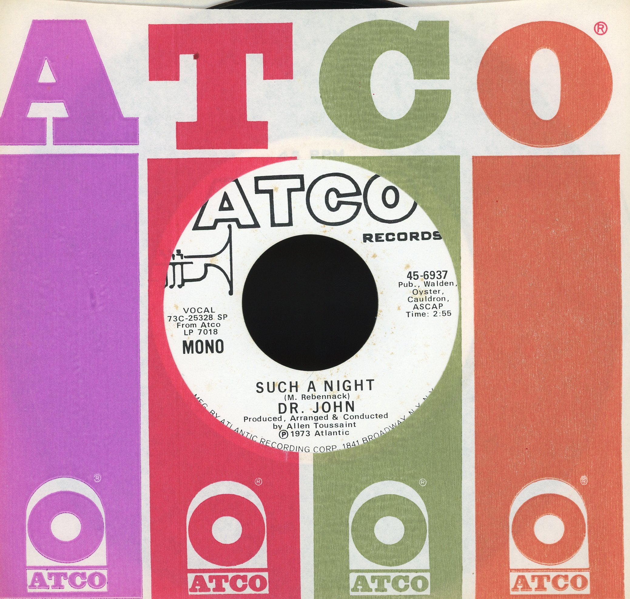 Dr. John - Such A Night on ATCO Records Promo 45