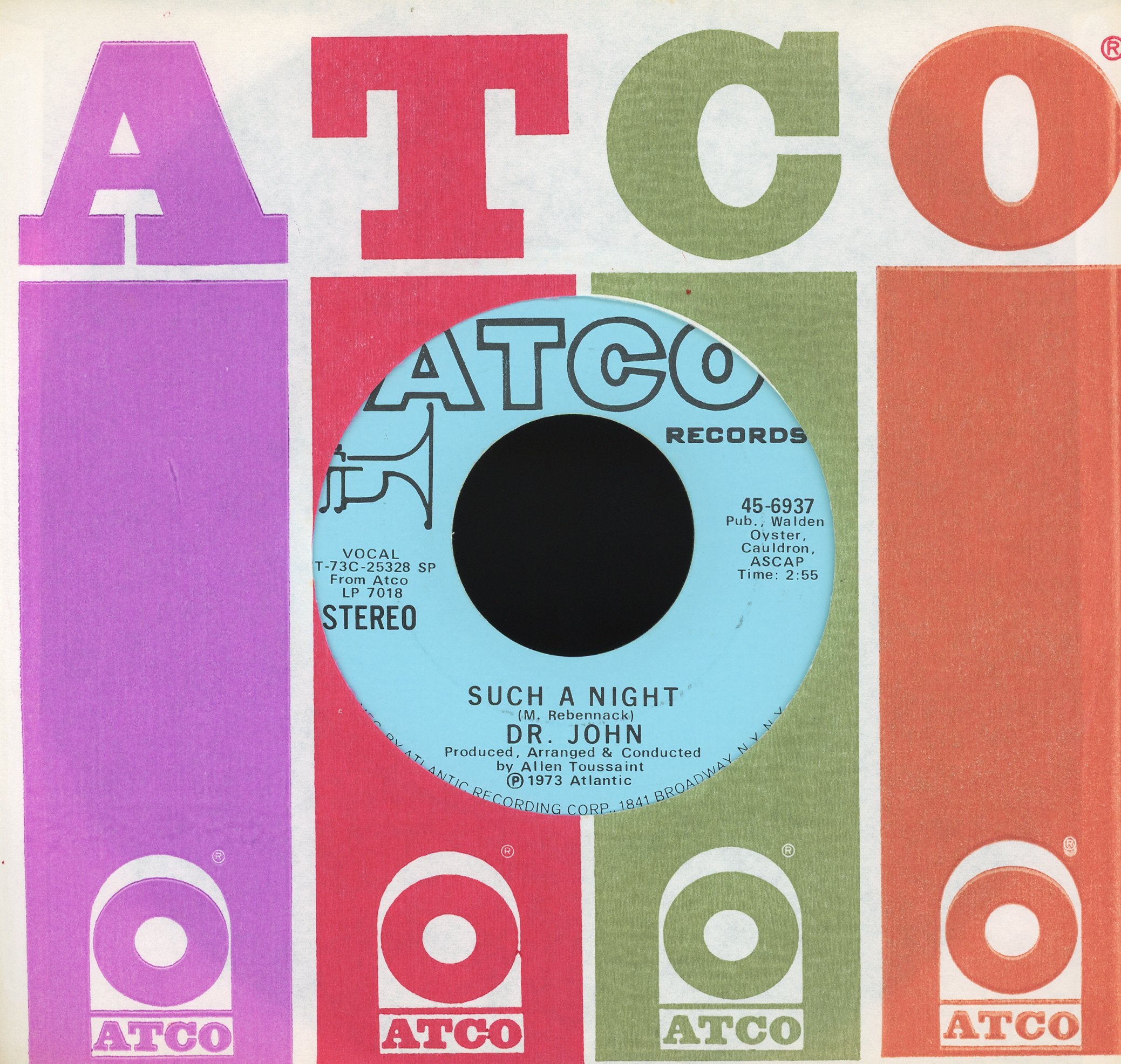 Dr. John - Such A Night on ATCO Records Promo 45