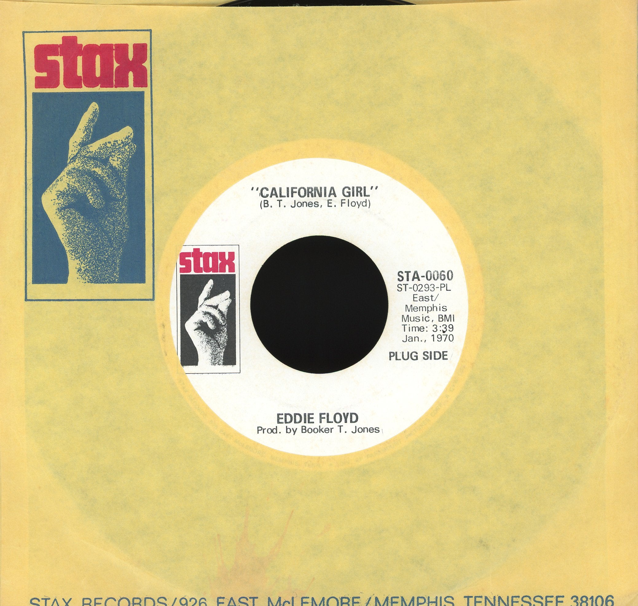 Eddie Floyd - California Girl on Stax Promo Soul 45