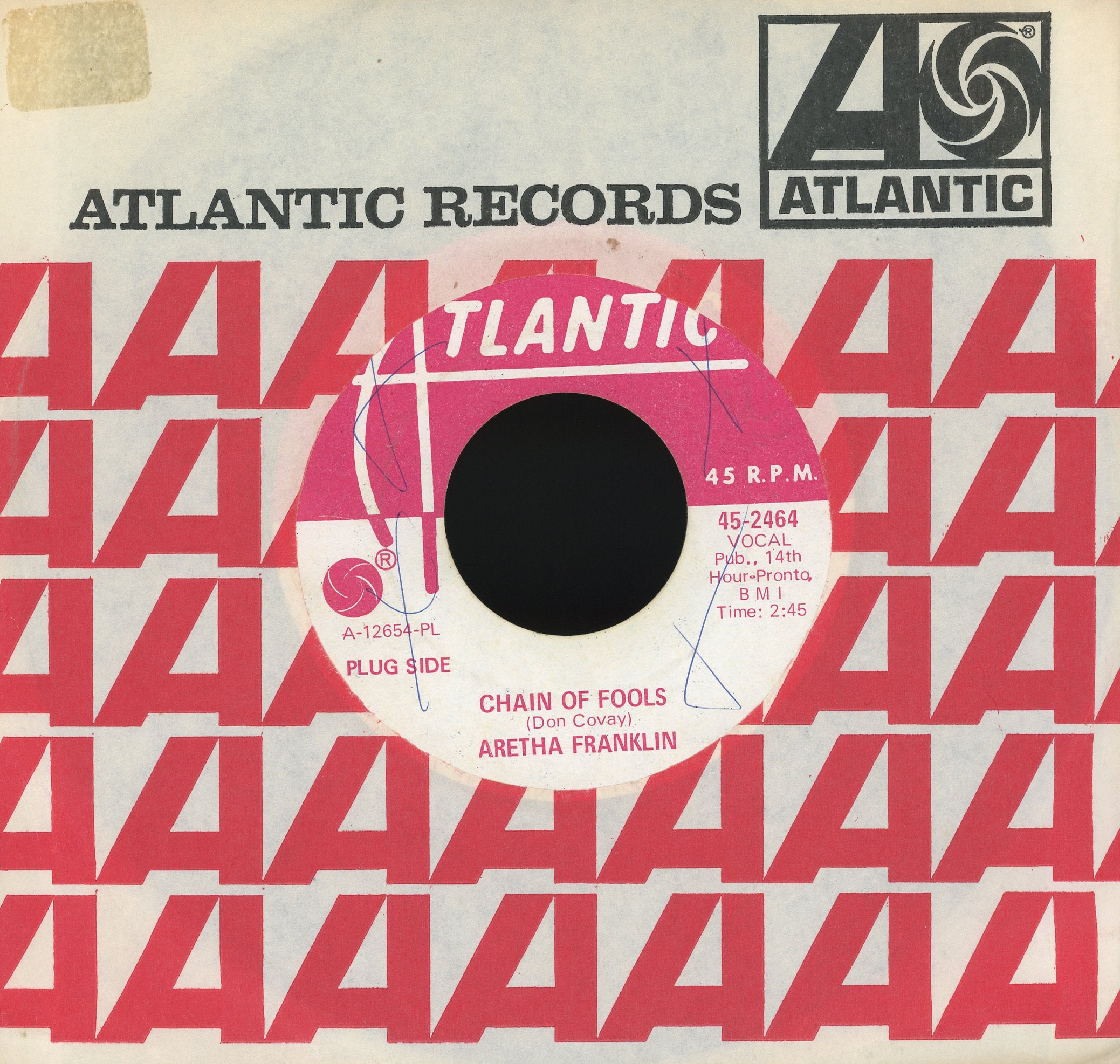 Aretha Franklin - Chain Of Fools / Prove It on Atlantic Promo Soul 45
