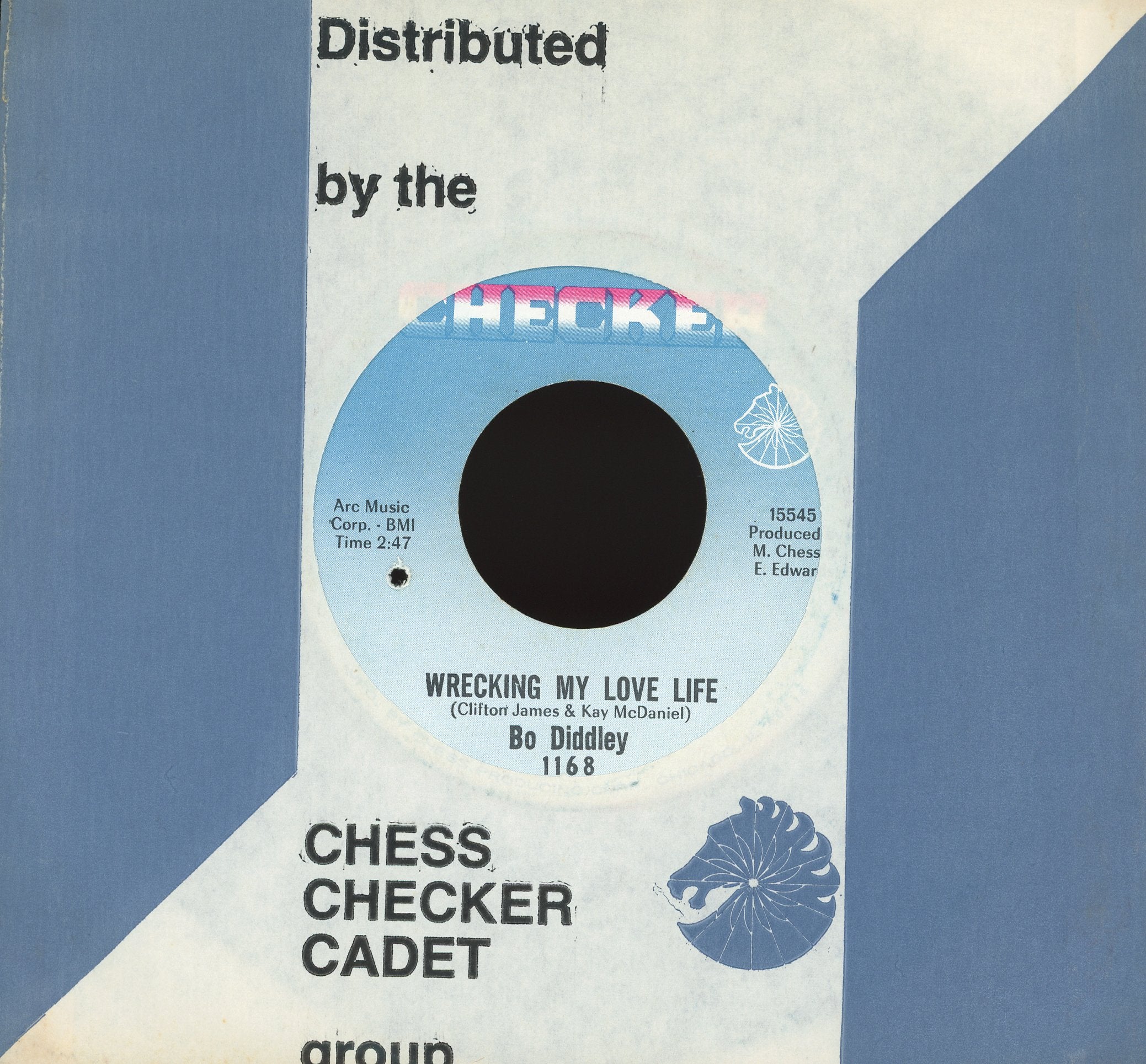 Bo Diddley - Wrecking My Love Life / Boo Ga Loo Before You Go on Checker R&B 45