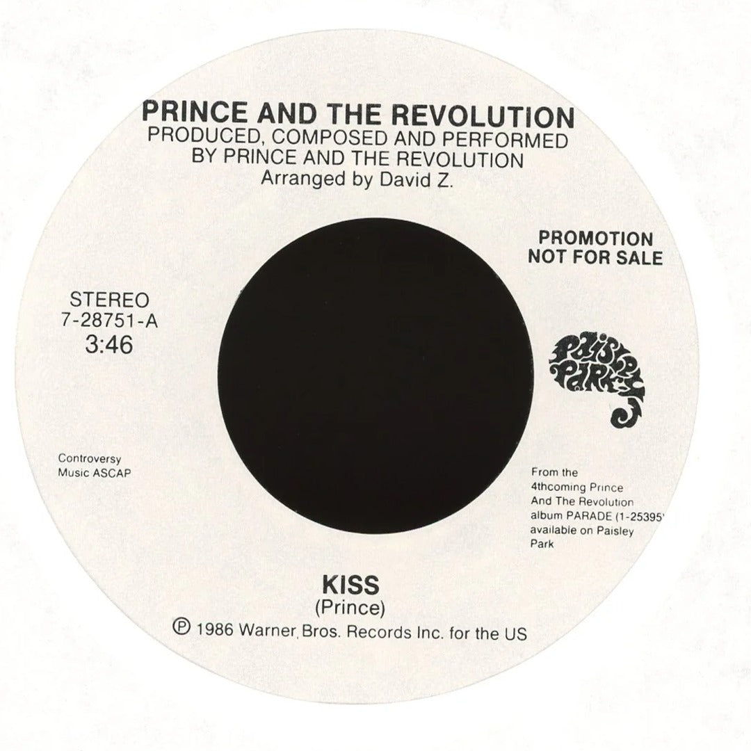 Prince And The Revolution - Kiss on Paisley Park - Promo 45