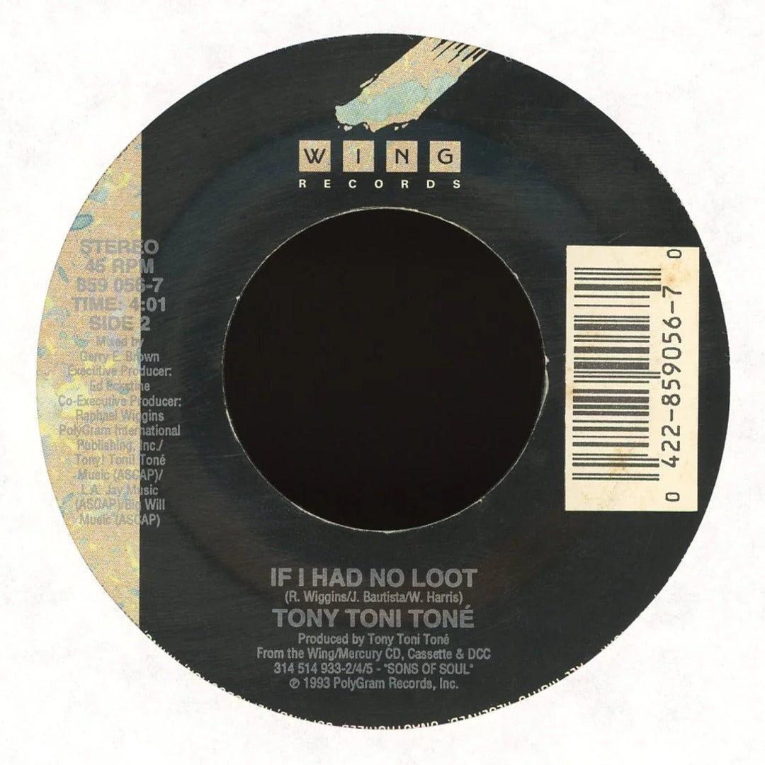 Tony! Toni! Toné! - If I Had No Loot / If I Had No Loot on Wing Records R&B 45