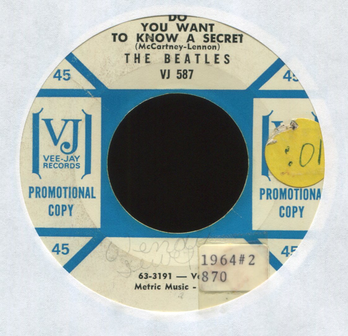 The Beatles - Do You Want To Know A Secret on Vee Jay Promo 45