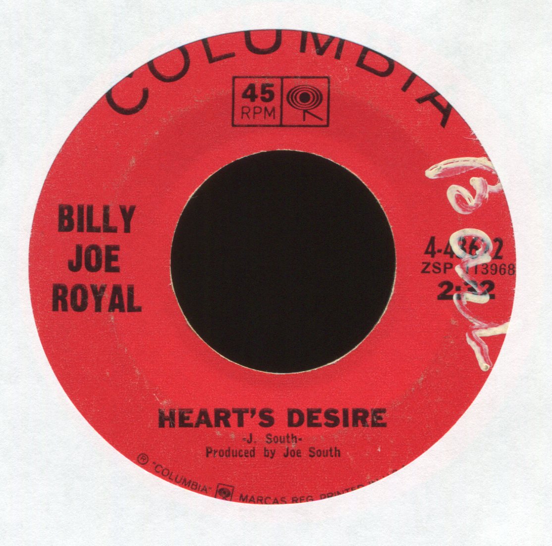 Billy Joe Royal - Heart's Desire on Columbia Northern Soul 45