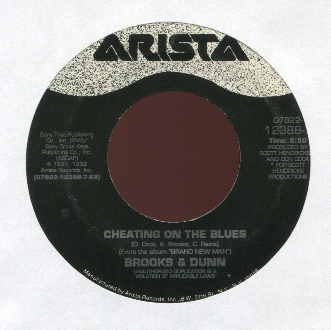 Brooks & Dunn - Neon Moon on Arista Country 45