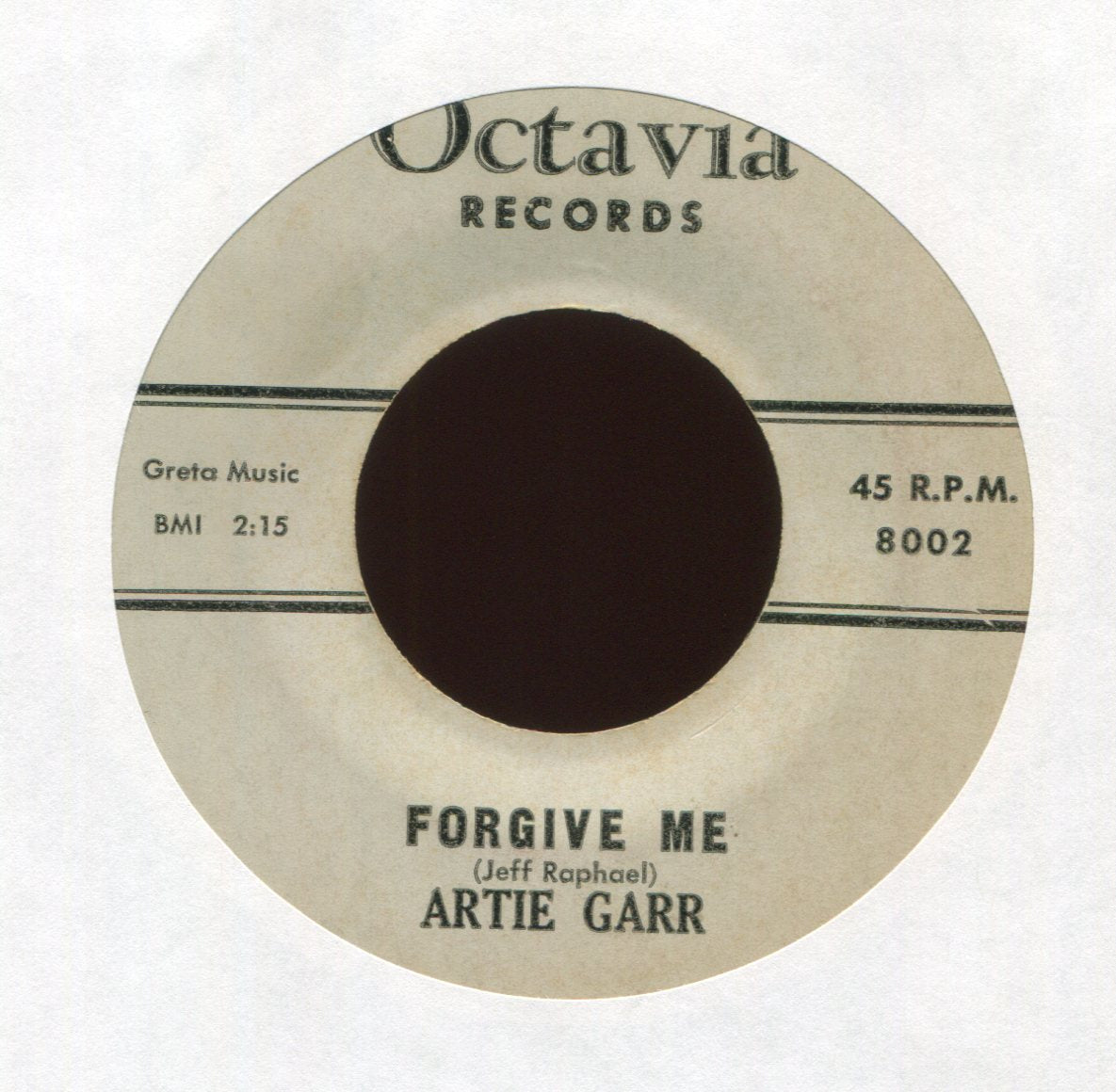 Artie Garr aka Art Garfunkel - Forgive Me on Octavia Teen Pop 45