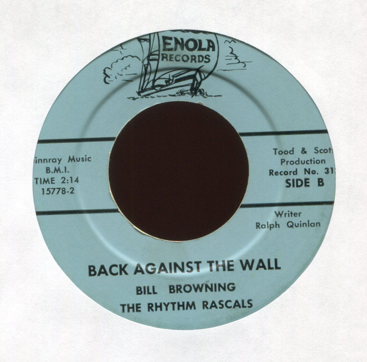 Bill Browning - Glass Of Wine (For My Broken Heart) on Enola Rockabilly Bop 45