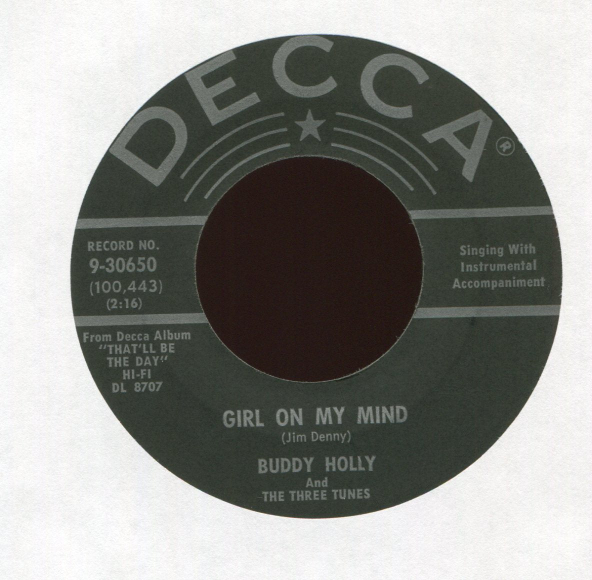 Buddy Holly - Ting-A-Ling on Decca Rockabilly 45