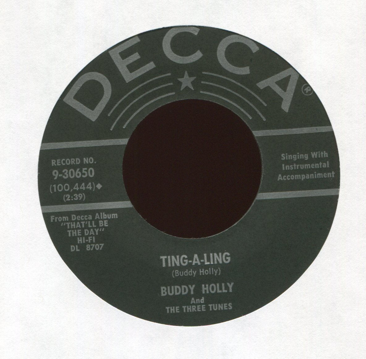 Buddy Holly - Ting-A-Ling on Decca Rockabilly 45