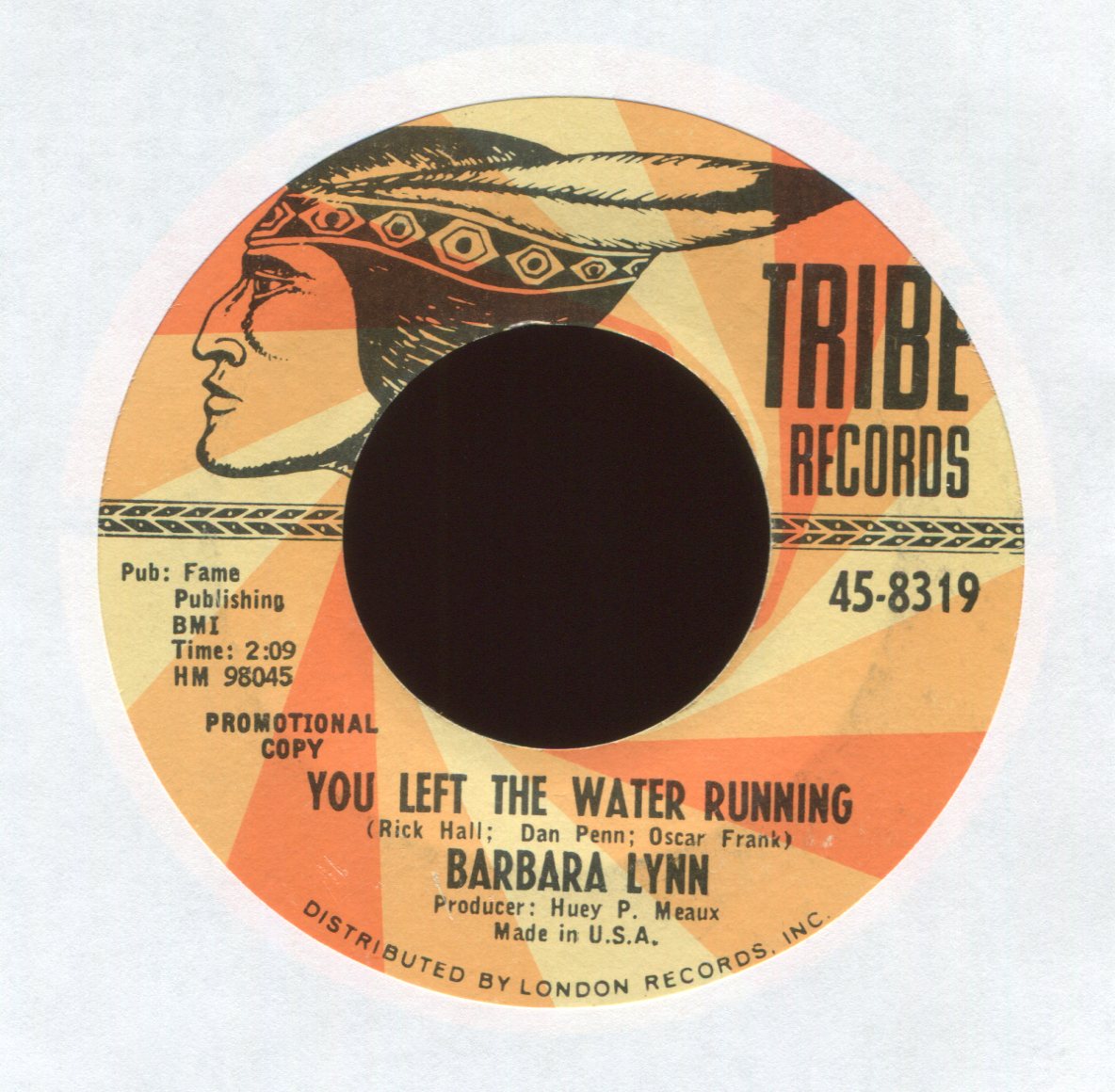 Barbara Lynn - You Left The Water Running on Tribe Promo Northern Soul 45