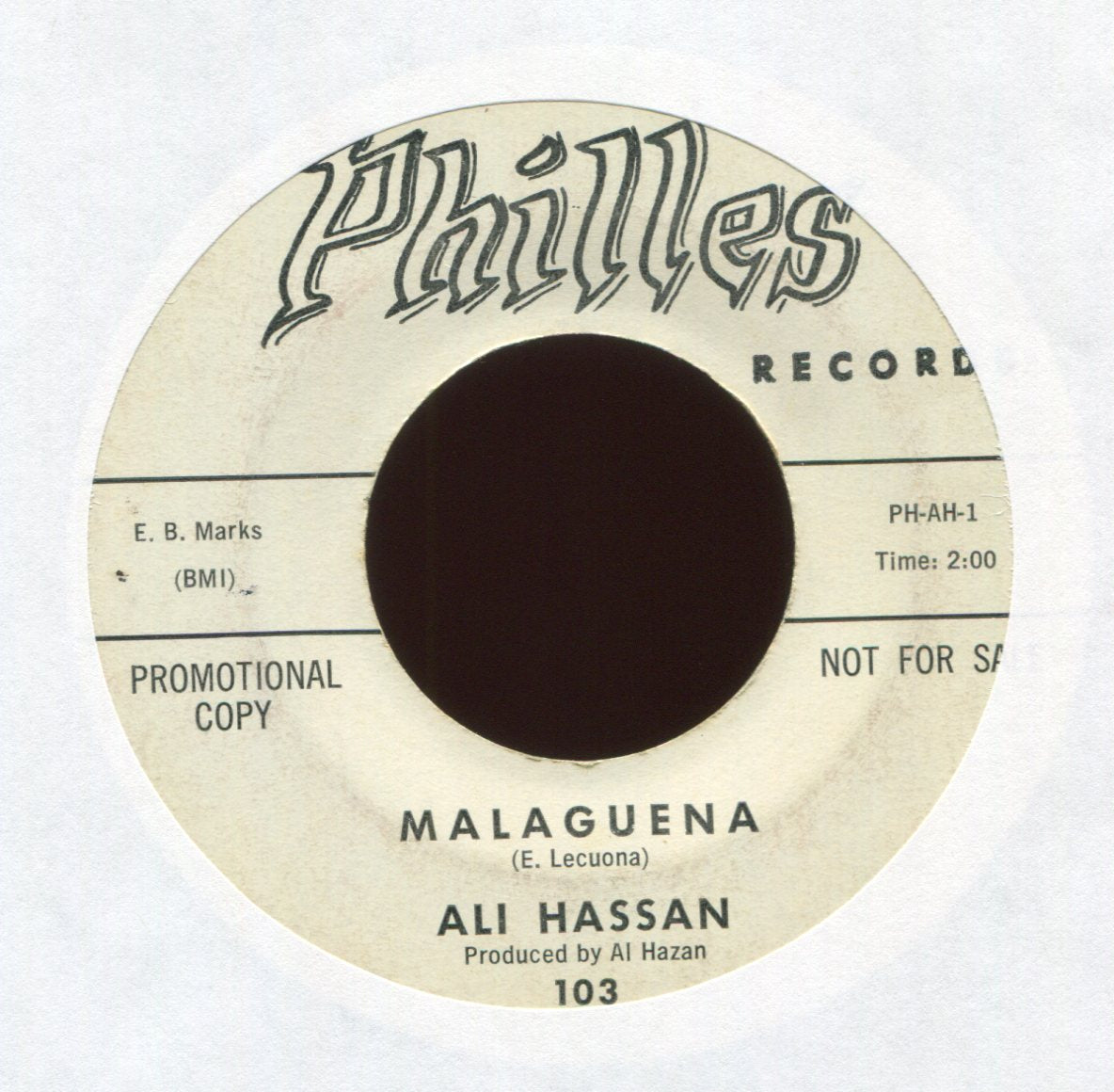 Ali Hassan- Malaguena on Philles Promo Instrumental Surf Rocker 45