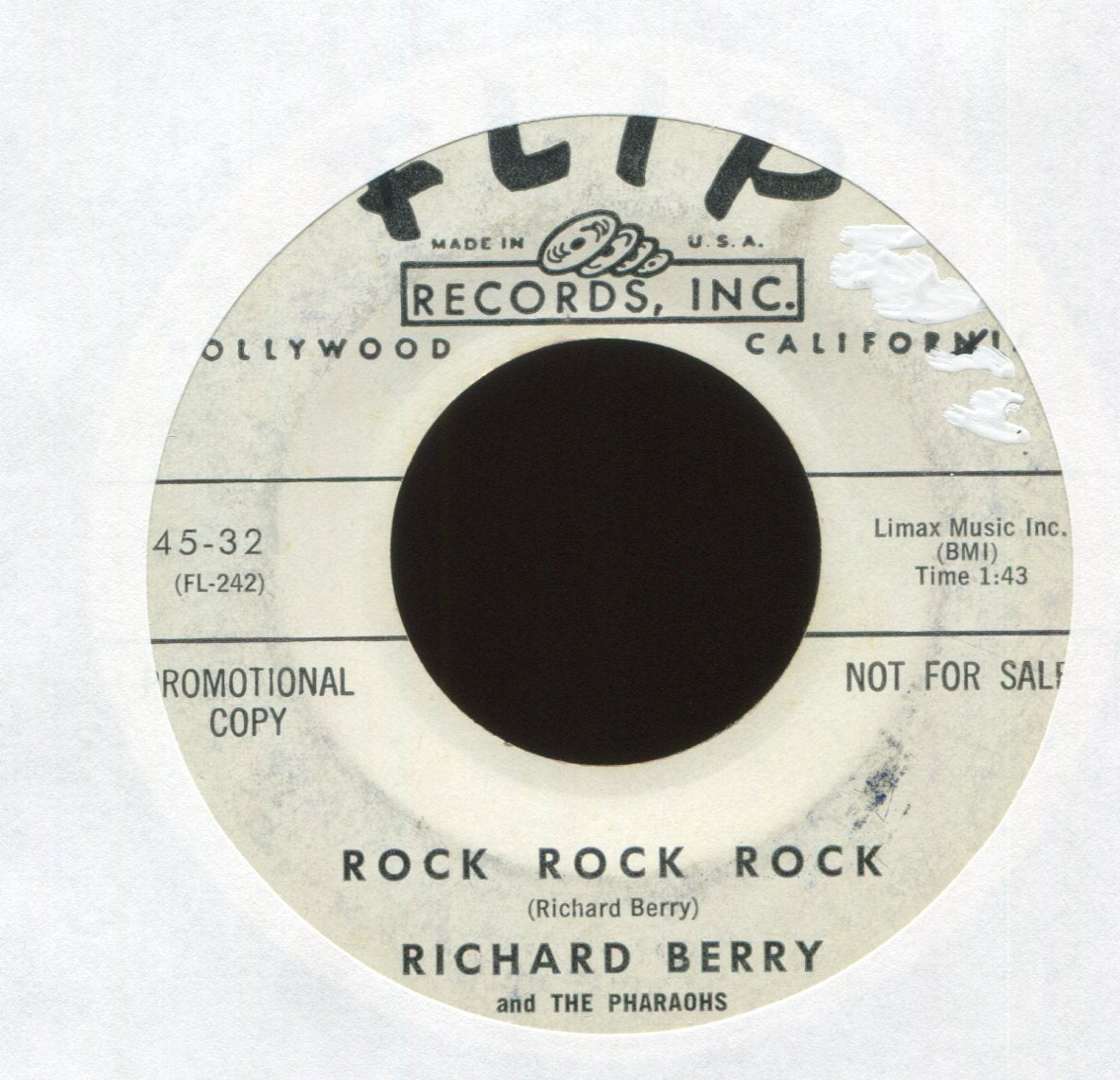 Richard Berry - Louie Louie on Flip Promo R&B 45