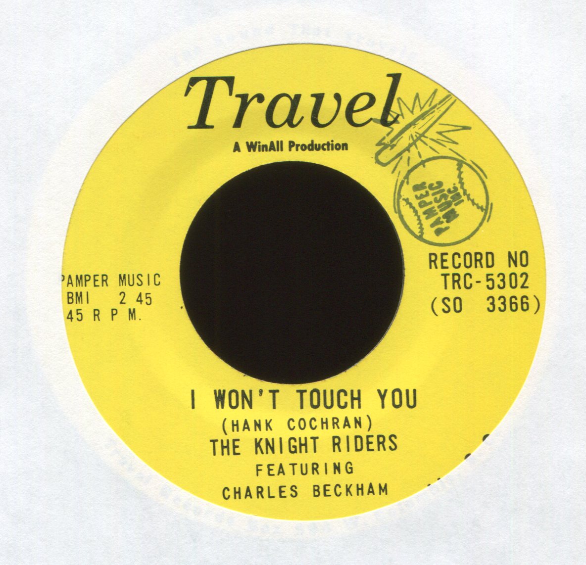 Charles Beckham & The Knight Riders - By Myself or With Somebody on Travel Rockabilly 45