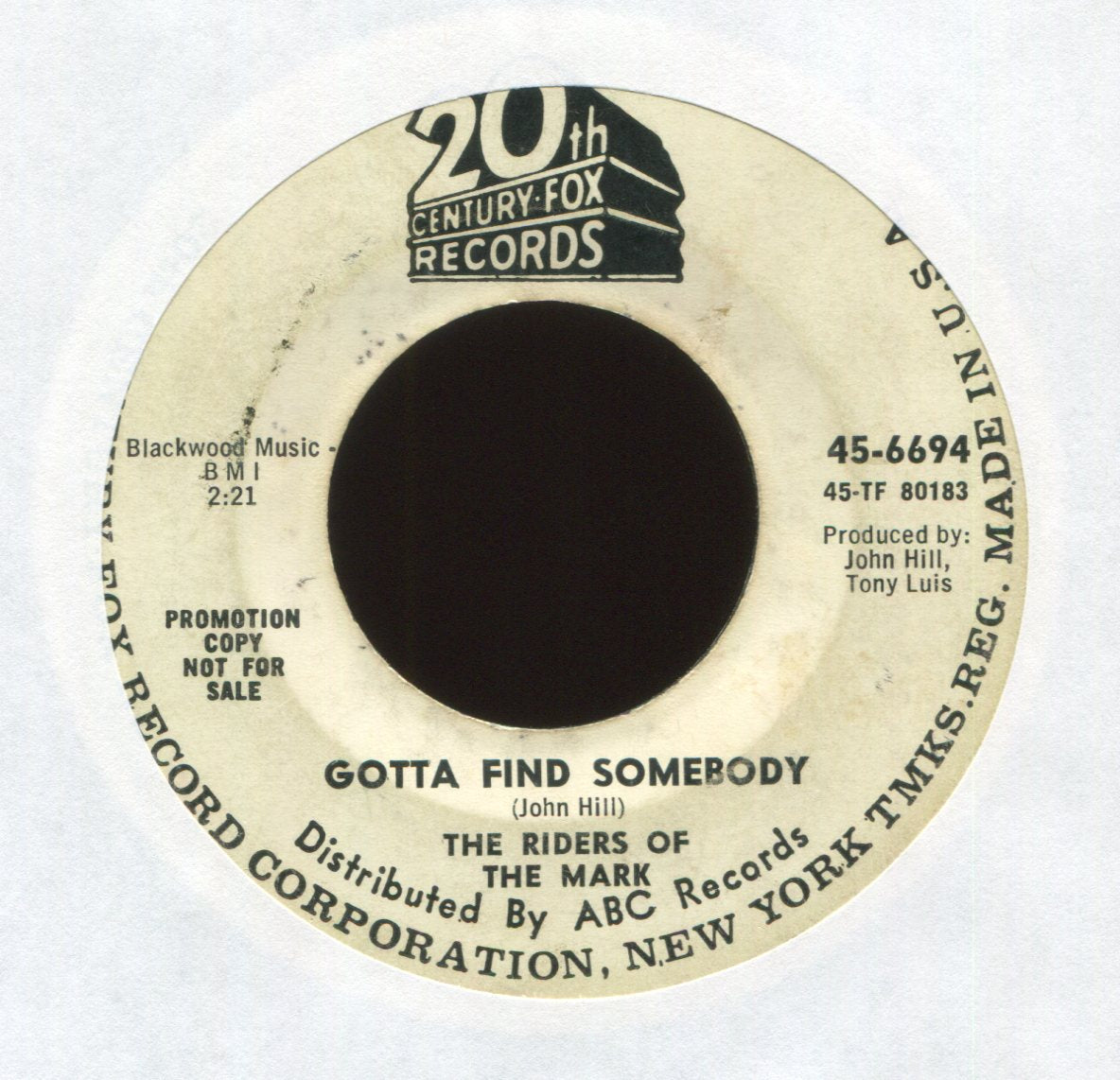 Riders Of The Mark - The Electronic Insides And Metal Complexion That Make Up Herr Doktor Krieg on 20th Century Fox Promo Psych 45