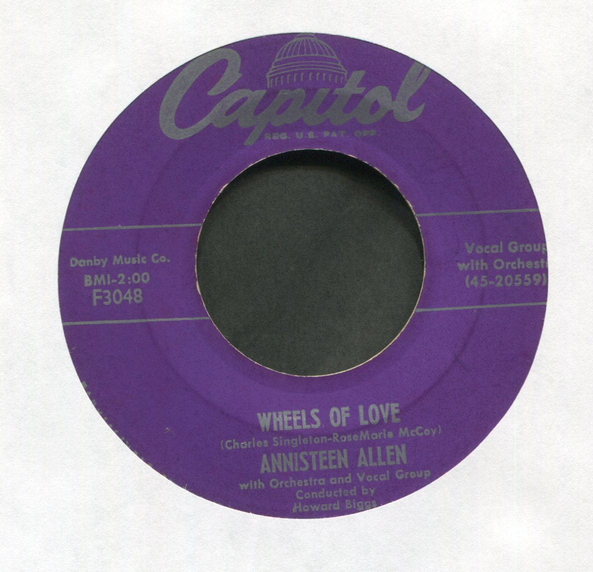 Annisteen Allen - Fujiyama Mama on Capitol R&B 45