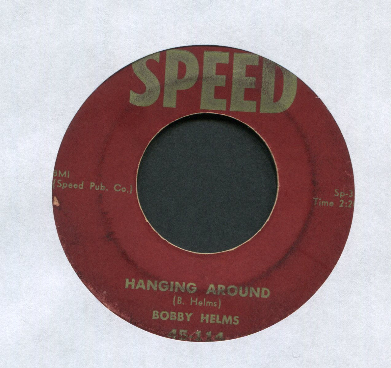 Bobby Helms - Hanging Around on Speed Country Bop 45