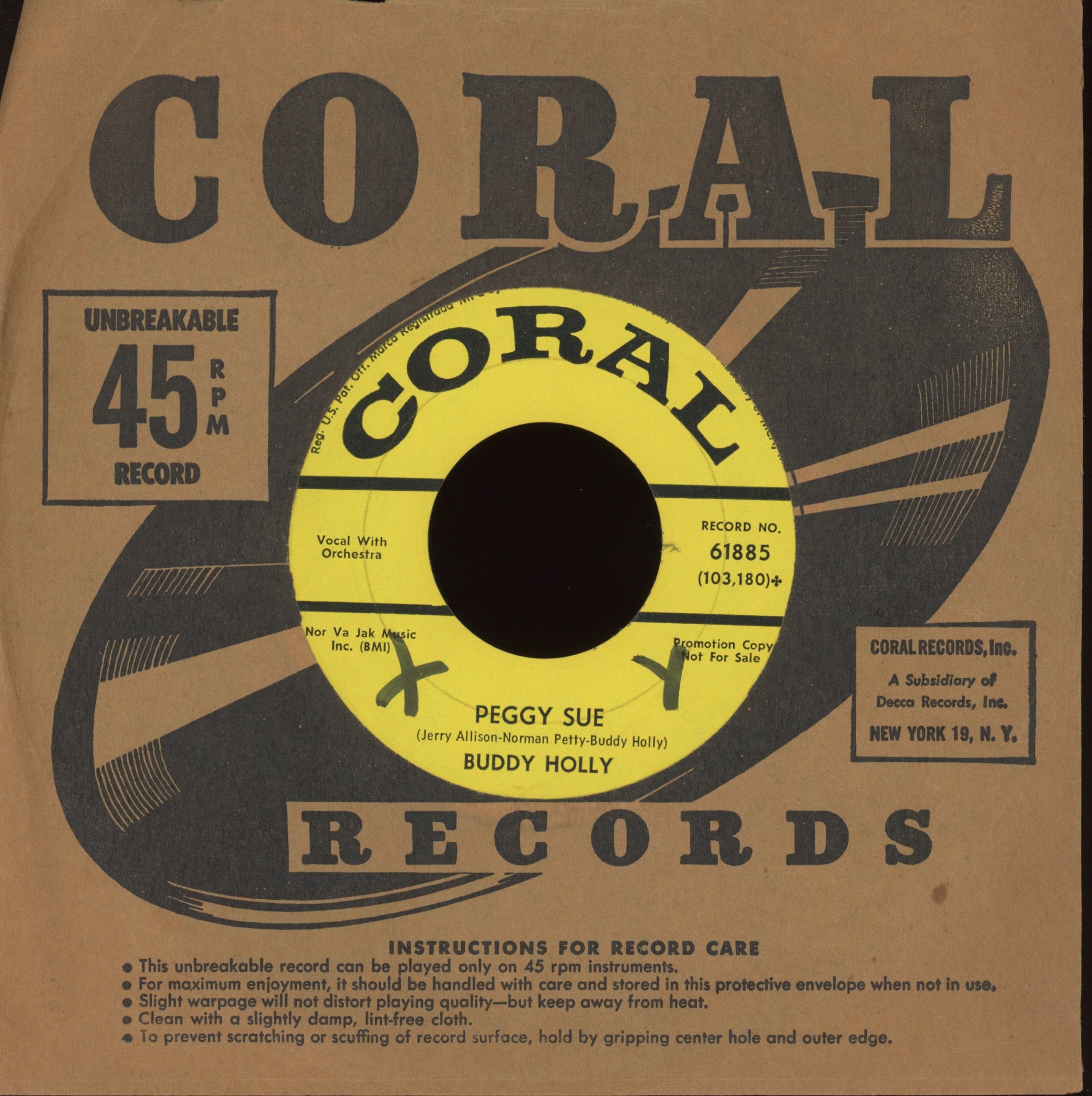 Buddy Holly - Peggy Sue on Coral Promo