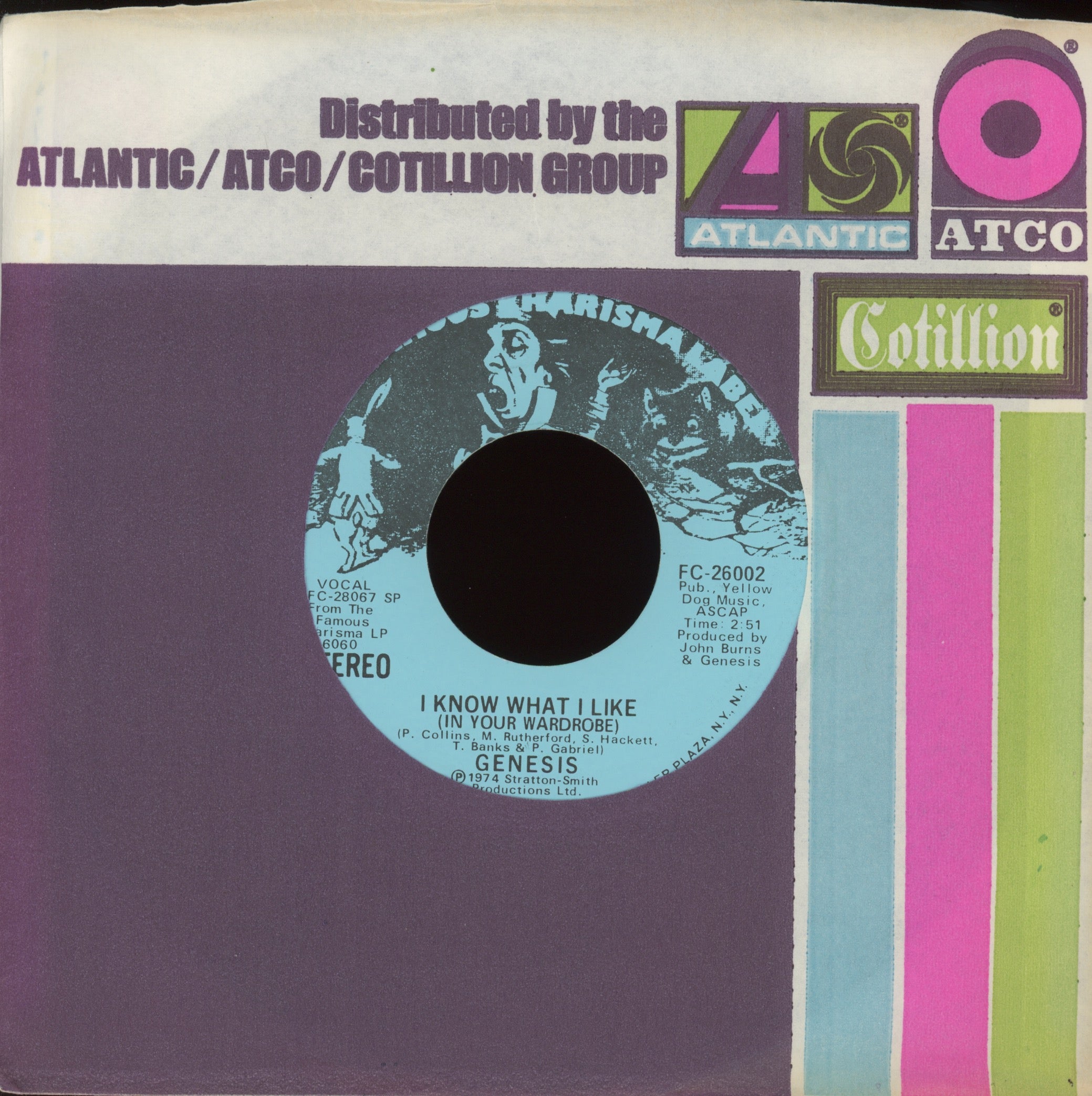 Genesis - I Know What I Like (In Your Wardrobe) on Famous Charisma Promo