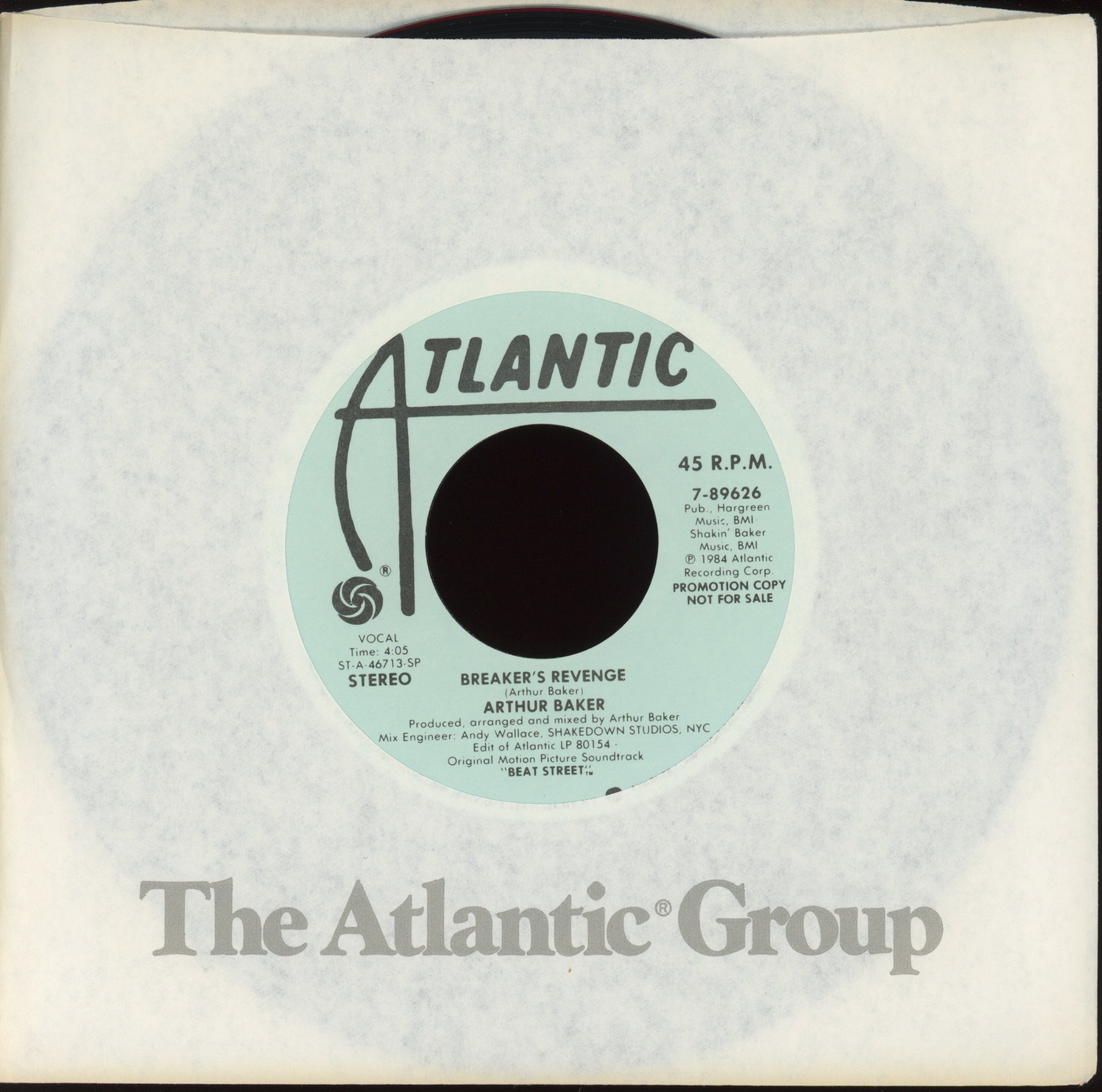 Arthur Baker - Breaker's Revenge on Atlantic Promo