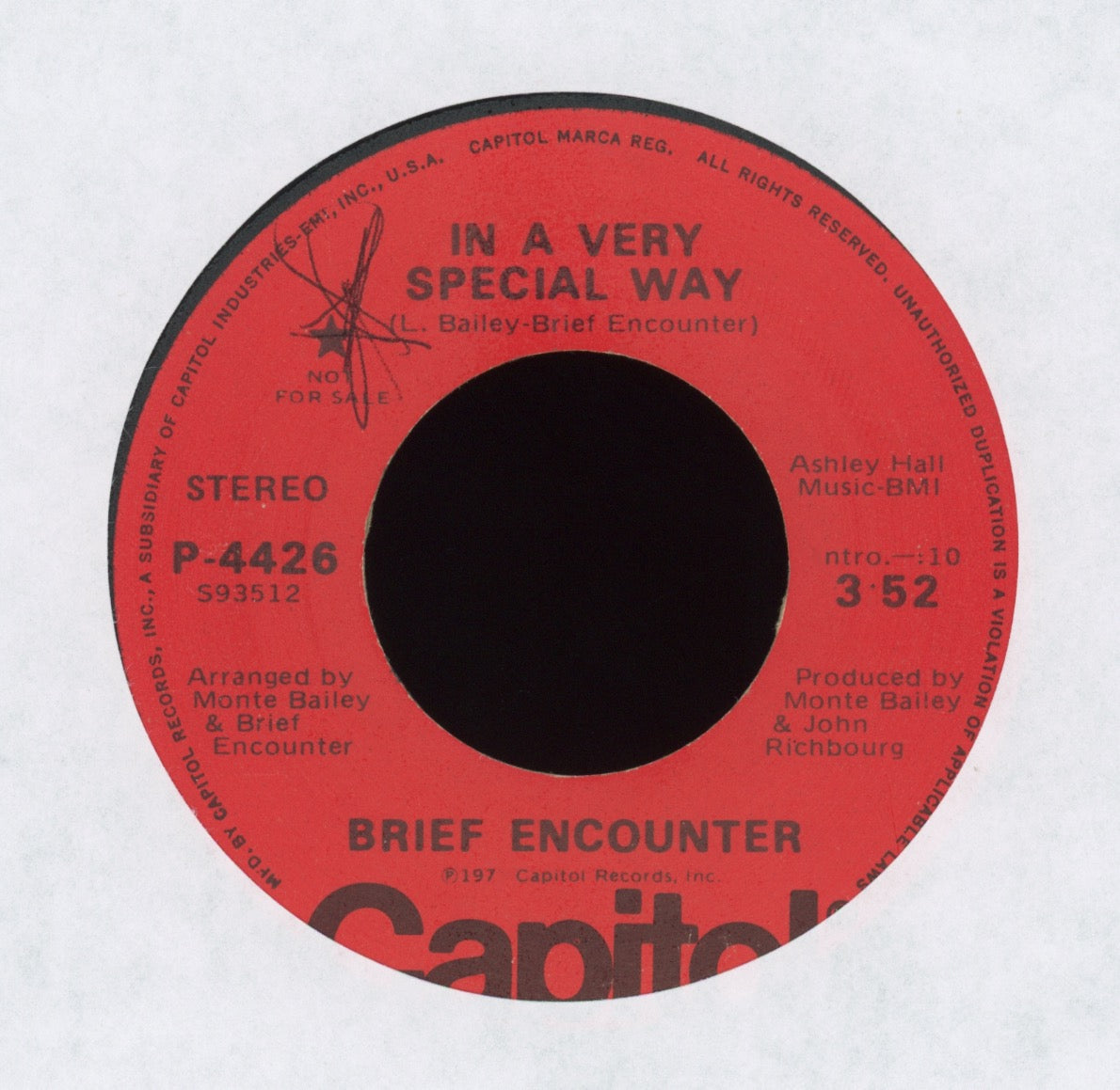 Brief Encounter - In A Very Special Way on Capitol