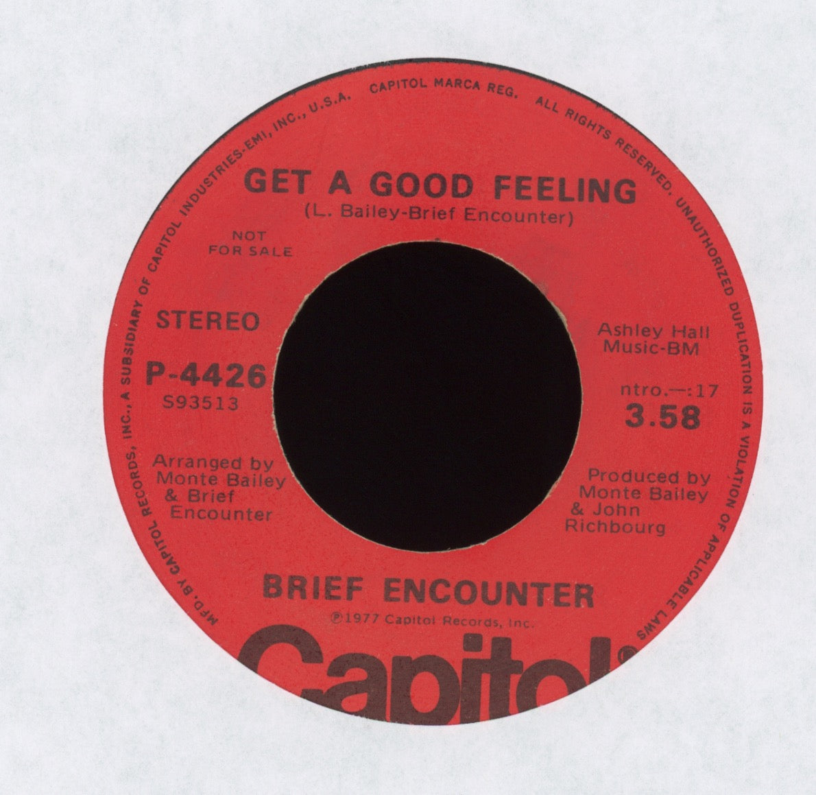 Brief Encounter - In A Very Special Way on Capitol