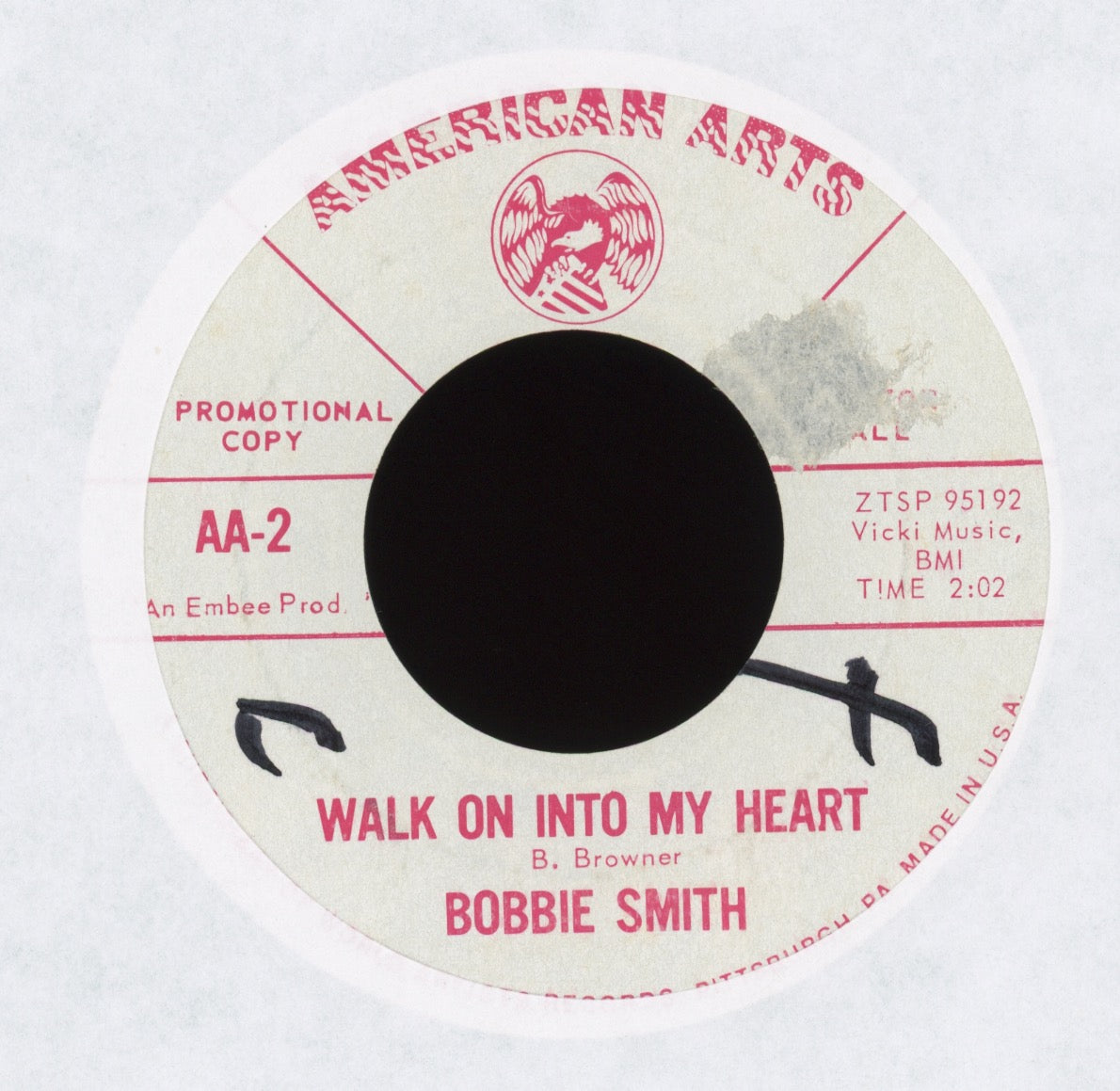 Bobbie Smith - Walk on Into My Heart / Miss Stronghearted on American Arts Promo