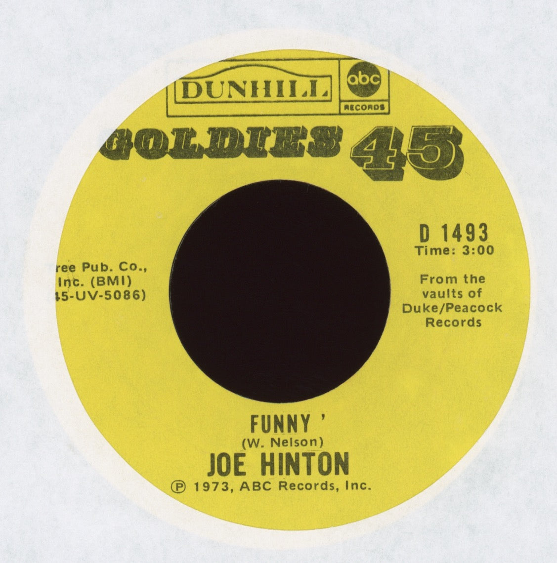 Joe Hinton - Don't Tell Her The Truth on Dunhill Golden Oldies