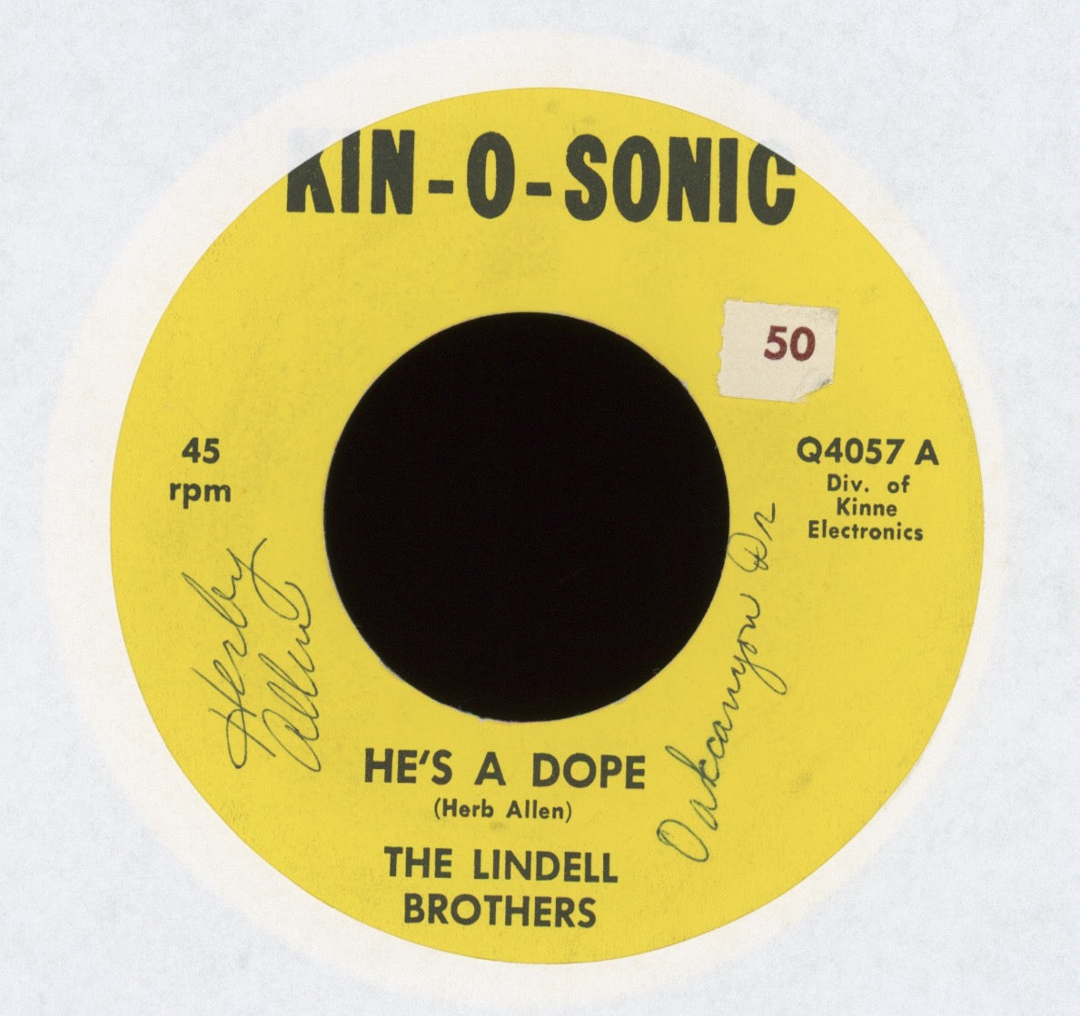 The Lindell Brothers - Last Night's Dream on Kin-O-Sonic