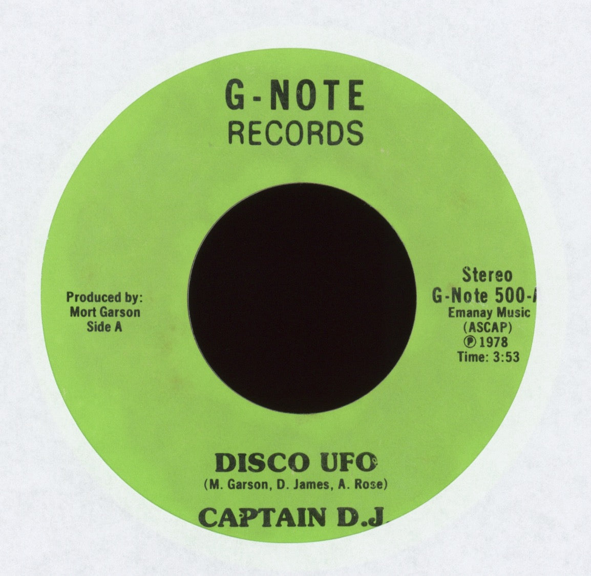 Captain D.J. - Disco UFO on G-Note