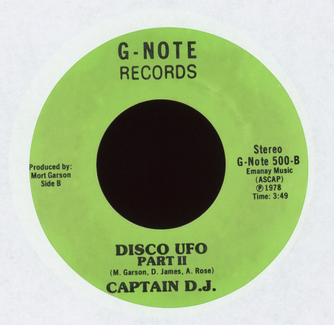 Captain D.J. - Disco UFO on G-Note