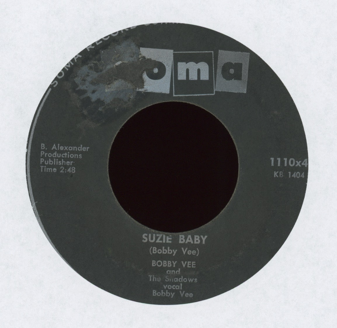 Bobby Vee And The Shadows - Suzie Baby on Soma
