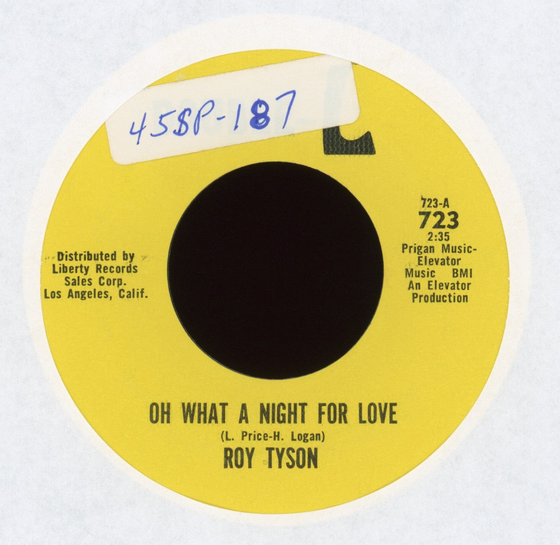 Roy Tyson - Oh What A Night For Love on Double L