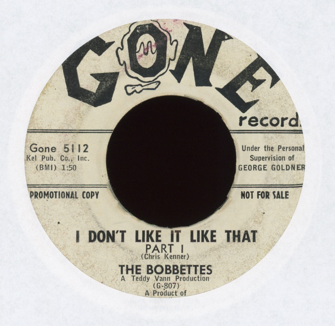 The Bobbettes - I Don't Like It Like That on Gone Promo