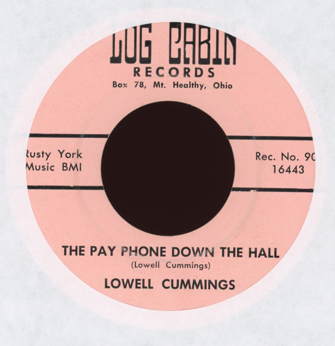 Lowell Cummings - The Pay Phone Down The Hall on Log Cabin