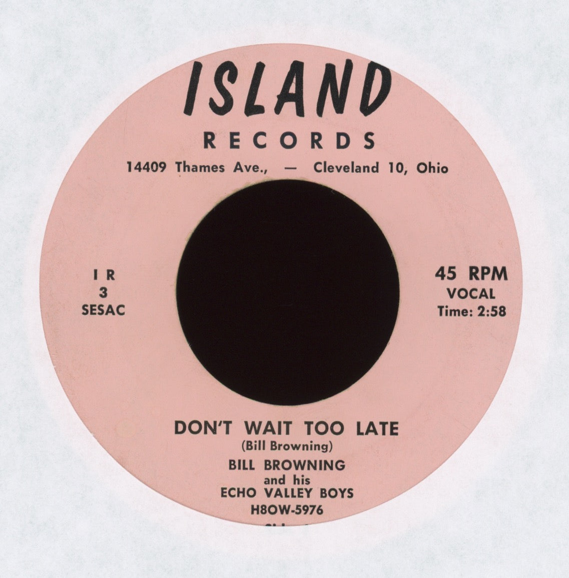 Bill Browning - Don't Wait Too Late on Island