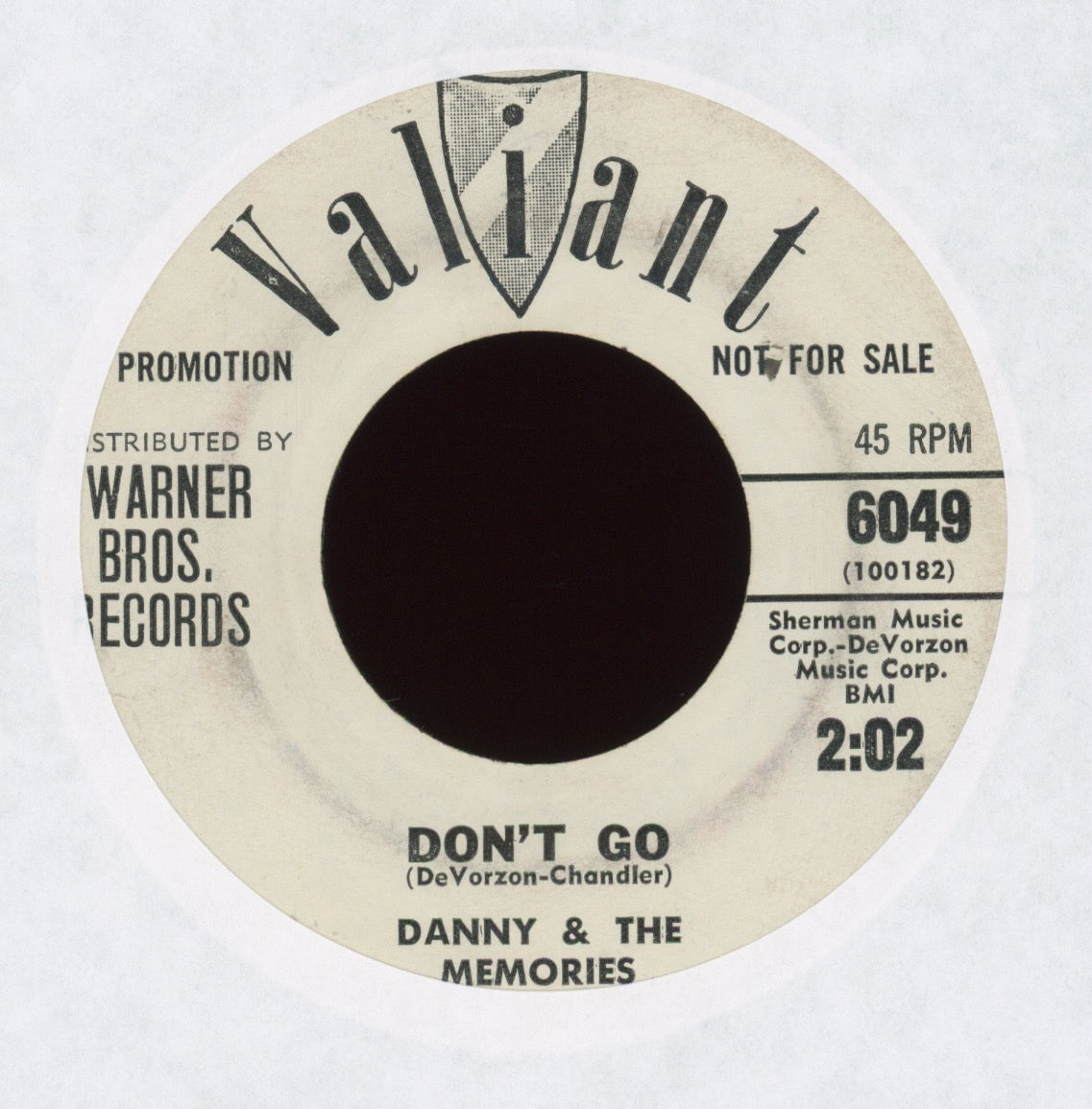 Danny & The Memories - Don't Go on Valiant Promo Crazy Horse