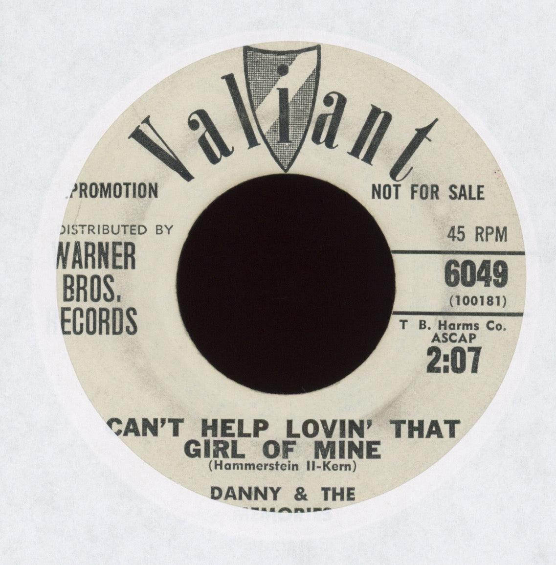 Danny & The Memories - Don't Go on Valiant Promo Crazy Horse
