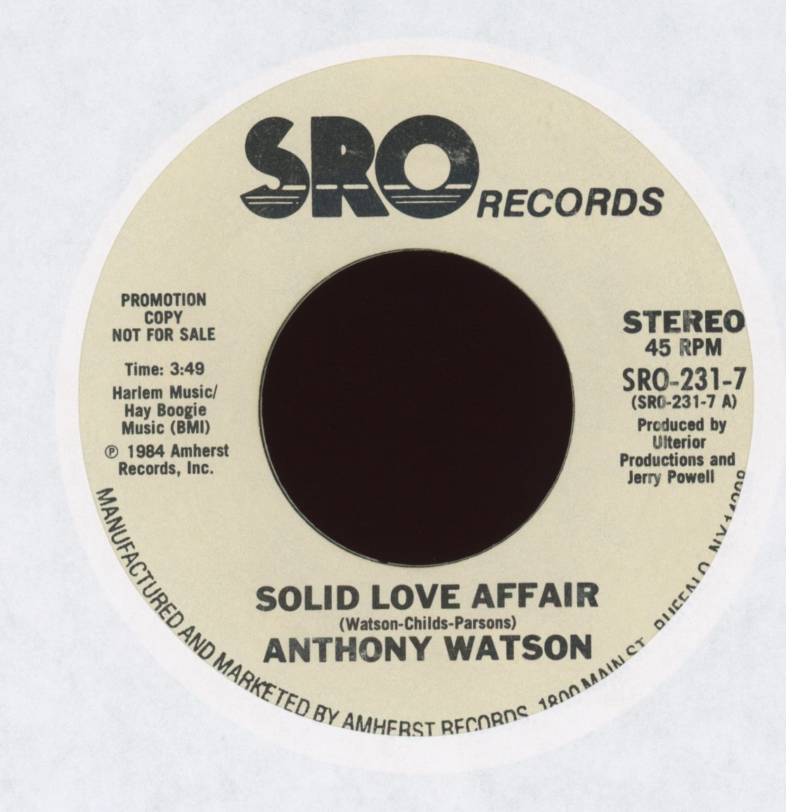Anthony Watson - Solid Love Affair on SRO Promo