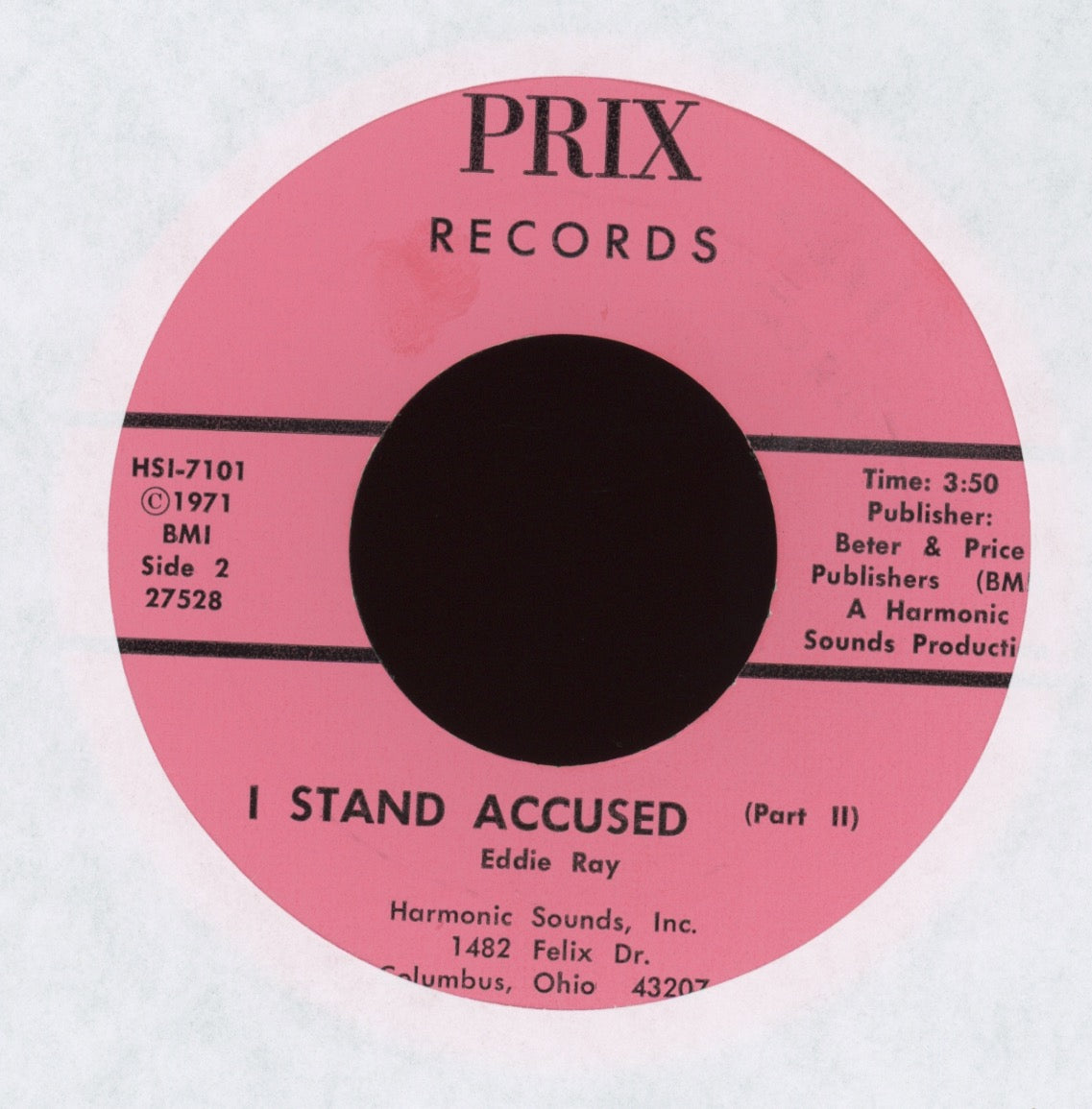 Eddie Ray - I Stand Accused on Prix