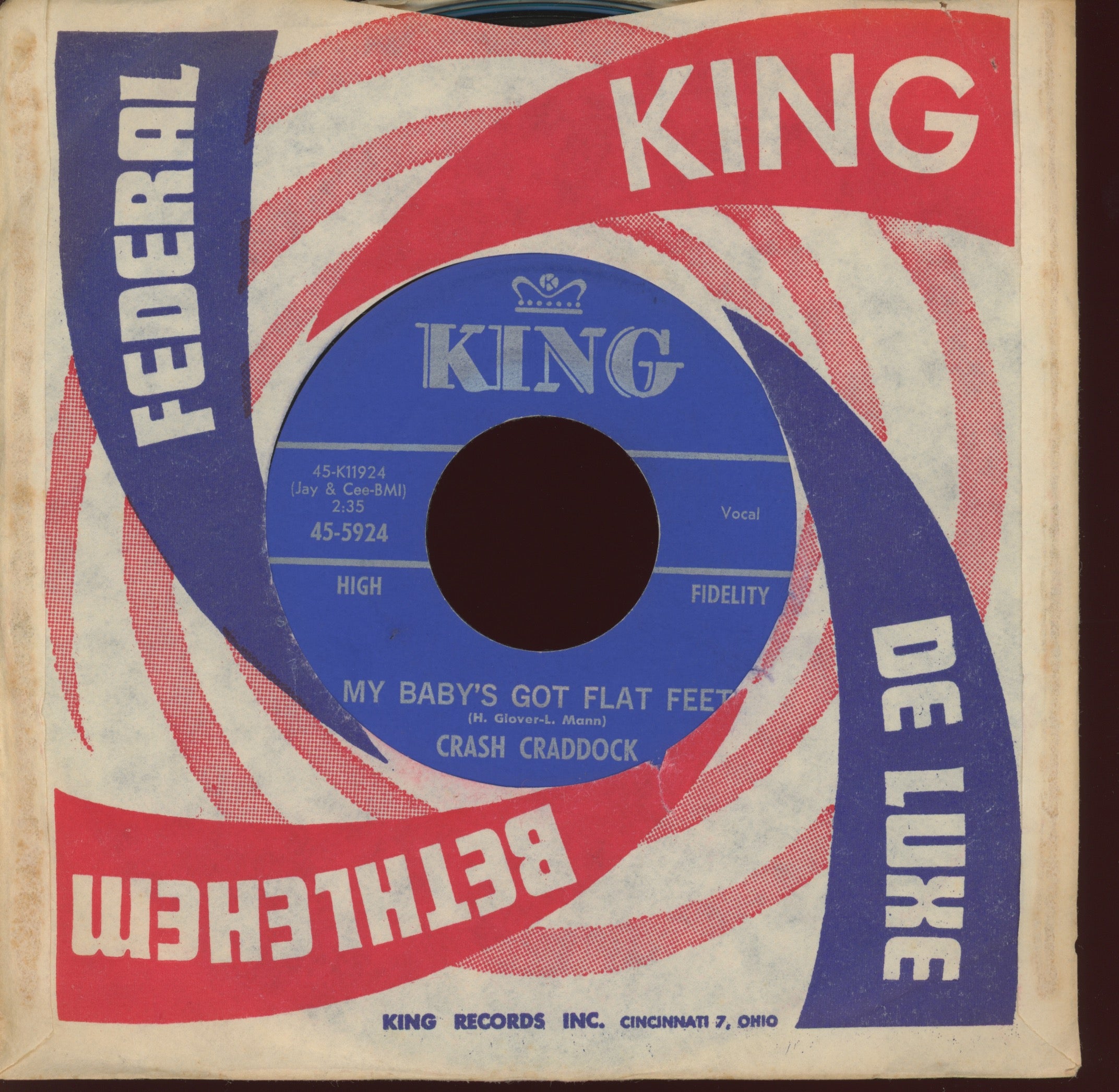 Billy 'Crash' Craddock - My Baby's Got Flat Feet on King