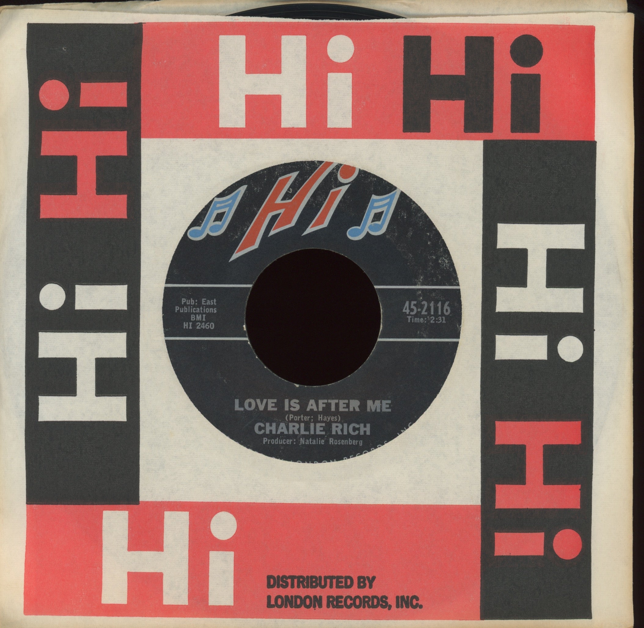 Charlie Rich - Love Is After Me on Hi