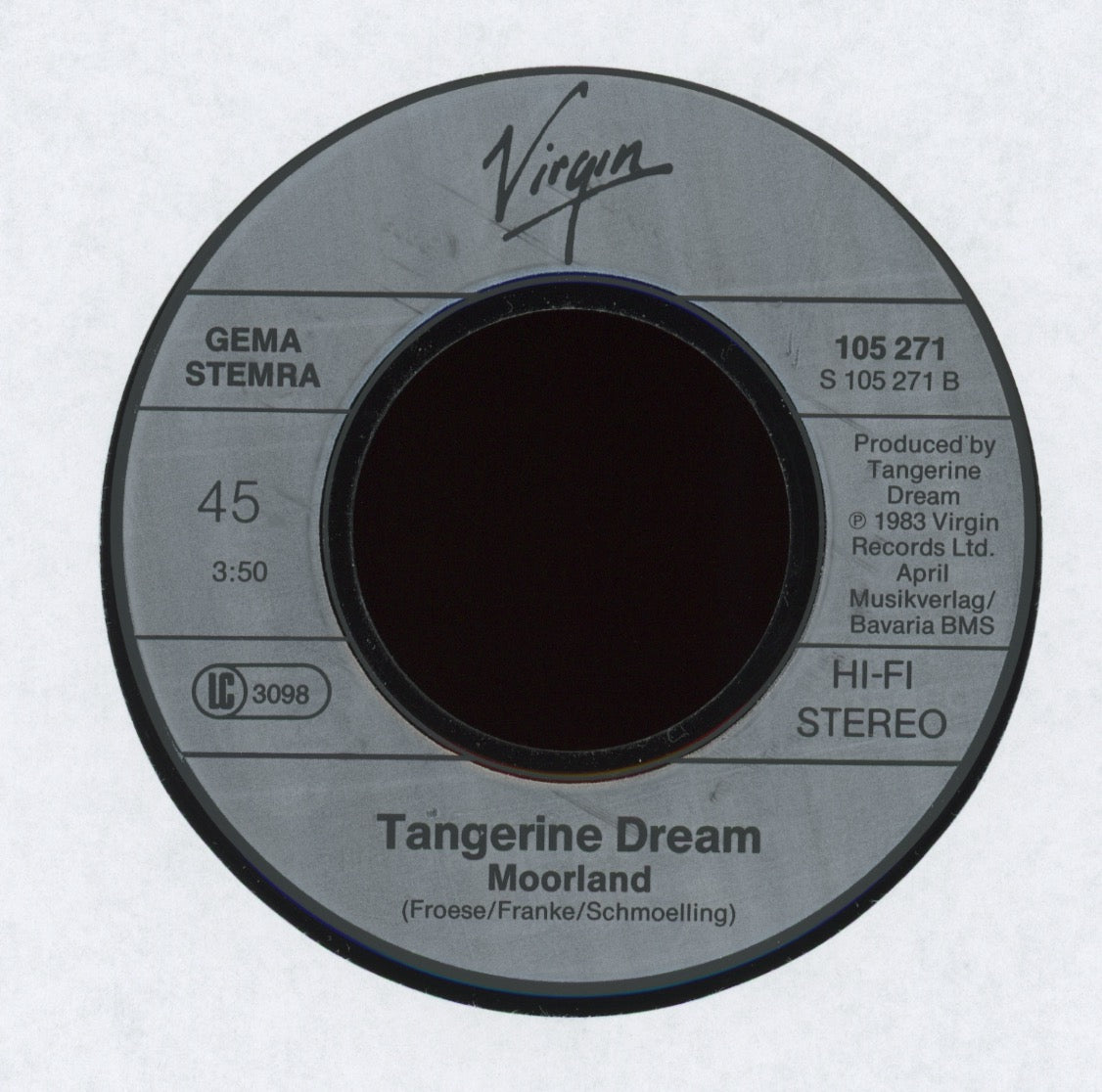 Tangerine Dream - Daydream on Virgin German Press With Picture Sleeve