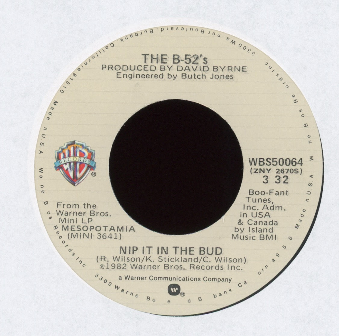 The B-52's - Deep Sleep on Warner Bros With Picture Sleeve