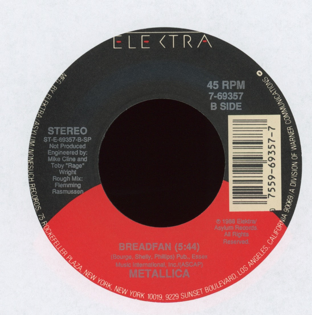 Metallica - Eye Of The Beholder on Elektra With Picture Sleeve